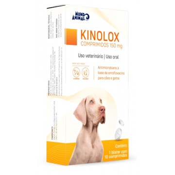Antibiótico Mundo Animal Kinolox 150 mg  -10 Comprimidos