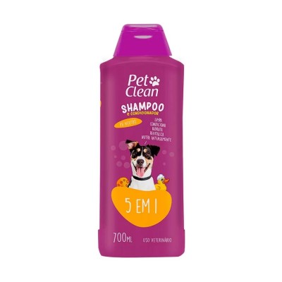 Shampoo e Condicionador Pet Clean 5 em 1 Cães e Gatos - 700 mL