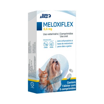 Anti-inflamatório Meloxiflex 0,5 mg para Cães e Gatos - 5 Comprimidos
