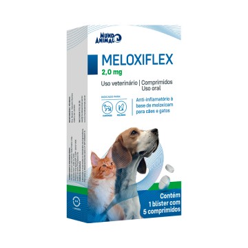 Anti-inflamatório Meloxiflex 2,0 mg para Cães e Gatos - 5 Comprimidos