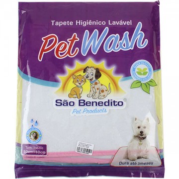 Tapete Higiênico Pet Wash São Benedito Pet Lavável - Tamanho M
