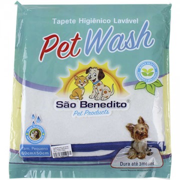 Tapete Higiênico Pet Wash São Benedito Pet Lavável - Tamanho P