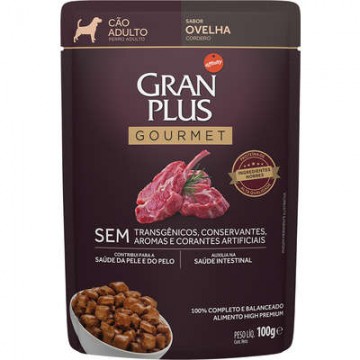 Sachê GranPlus Gourmet para Cães Adultos Ovelha - 100g