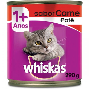 Whiskas Patê para Gatos Adultos Sabor Carne - 290g