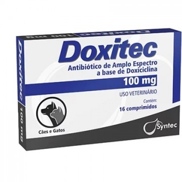 Antibiótico Doxitec para Cães e Gatos - 100mg  
