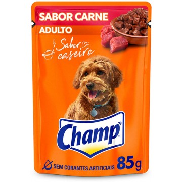 Sachê Champ para Cães Adultos Sabor Caseiro Carne - 85g
