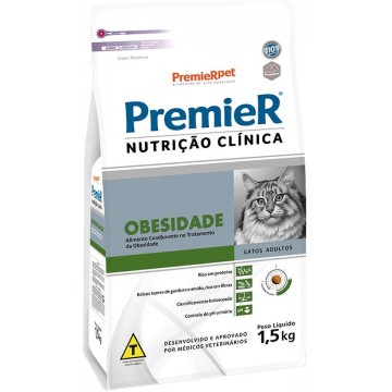 Ração Premier Nutrição Clínica Obesidade para Gatos Adultos - 1,5kg