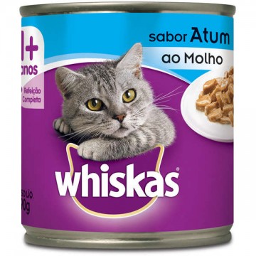 Whiskas Lata para Gatos Adultos Sabor Atum ao Molho - 290g