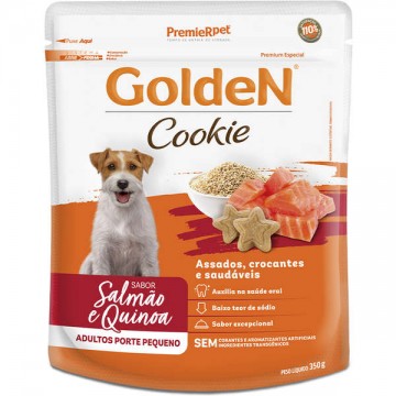 Biscoito Golden Cookie Cães Adultos Raças Pequenas Salmão e Quinoa - 350g