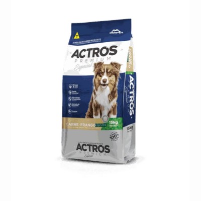 Ração Actros Light Cães Adultos Carne e Frango - 15kg