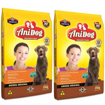 2un Ração AniDog Premium Cães Adultos - 15kg cada