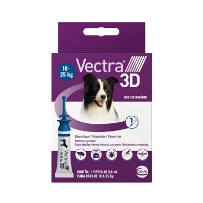 Antipulgas e Carrapatos Ceva Vectra 3D para Cães de 10 a 25 Kg 