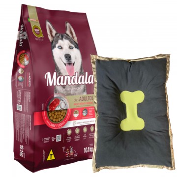 Ração Mandala Premium Cães Adultos - 10,1kg + Caminha de Brinde