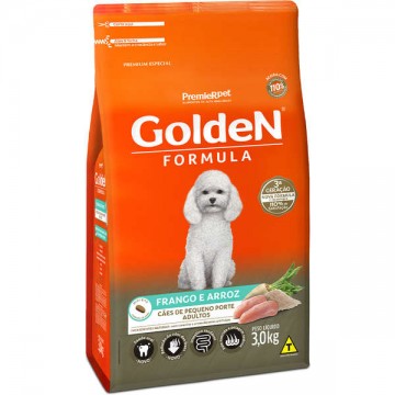 Ração Golden Formula Cães Adultos Raças Pequenas Sabor Frango & Arroz - 3kg