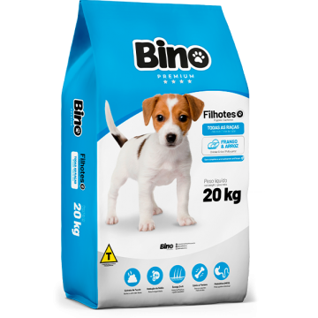 Ração Bino Premium Cães Filhotes de Todas as Raças Frango - 10,1kg + BRINDE