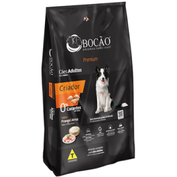 Ração Bocão Premium Criador Cães Adultos Frango - 20kg + Caminha de Brinde