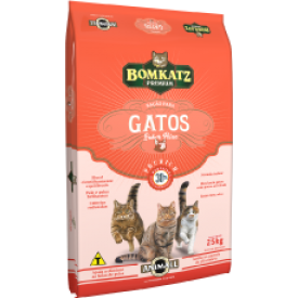 Ração BomKatz Premium Gatos Castrado Sabor Peixe - 10,1kg + Caminha de Brinde
