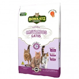 Ração BomKatz Premium Gatos Castrados Sabor Salmão - 10,1kg + Caminha de Brinde