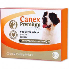 Vermífugo Canex Premium para Cães até 40kg - 1 comprimidos