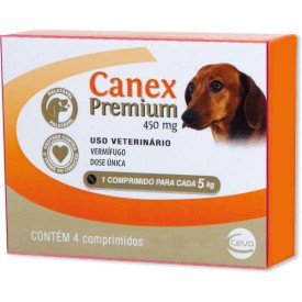 Vermífugo Canex Premium para Cães até 5kg - 4 comprimidos