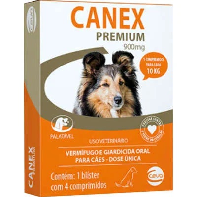 Vermífugo Canex Premium para Cães até 10kg - 4 Comprimidos