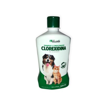 Shampoo e Condicionador Clorexidina para Cães e Gatos - 500mL