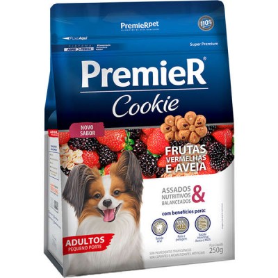 Biscoito Premier Cookie Frutas Vermelhas e Aveia Cães Adultos Raças Pequenas - 250g