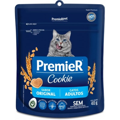 Premier Cookie Gatos Adultos Sabor Original - 40g
