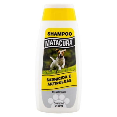 Shampoo Matacura Sarnicida e Anti-Pulgas para Cães - 200mL