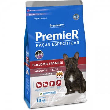 Ração Premier Raças Específicas Bulldog Francês para Cães Adultos Sabor Frango - 1kg