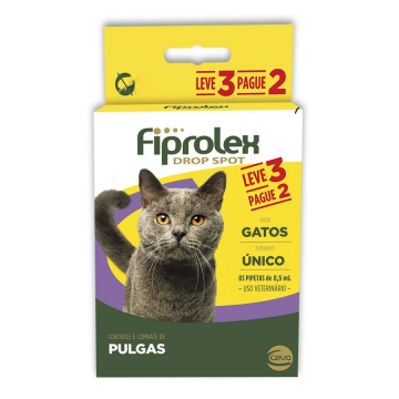 Combo Fiprolex Antipulgas para Gatos - Leve 3 Pague 2