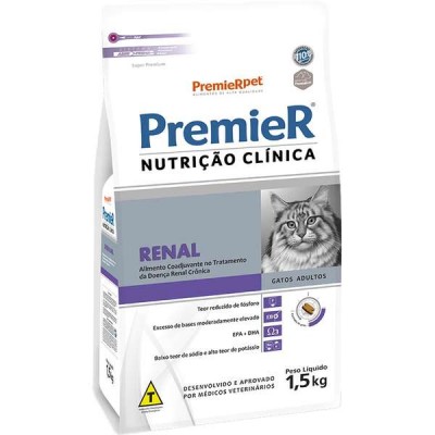 Ração Premier Nutrição Clínica Renal para Gatos - 1,5kg