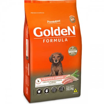 Ração Golden Formula Cães Filhotes Raças Pequenas Sabor Frango e Arroz - 10,1kg
