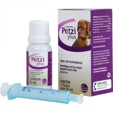 Vermífugo Petzi Plus Suspensão para Cães - 20 mL