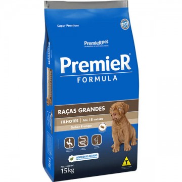 Ração Premier Formula Cães Filhotes Raças Grandes Sabor Frango - 15kg