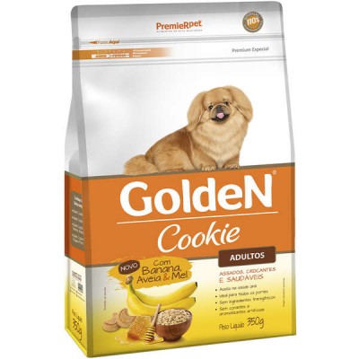 Biscoito Golden Cookie Banana com Aveia e Mel para Cães Adultos - 350g