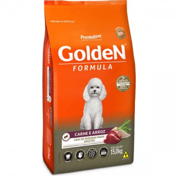 Ração Golden Formula Cães Adultos Raças Pequenas Sabor Carne & Arroz - 15kg