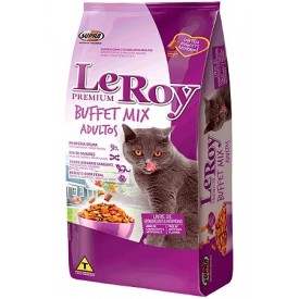 Ração Leroy Premium Gatos Adultos Buffet Mix - 10,1kg