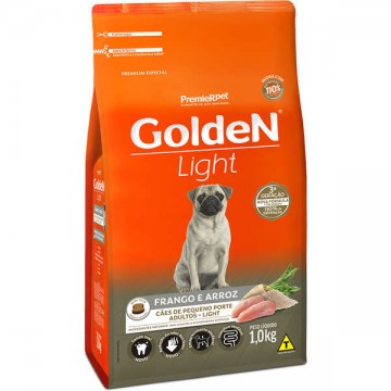 Ração Golden Light Cães Adultos Raças Pequenas Sabor Frango e Arroz - 1kg