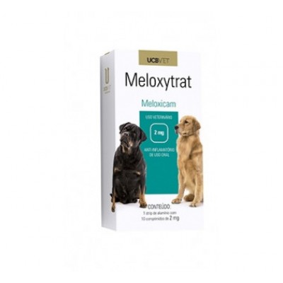 Anti-inflamatório Meloxicam Meloxytrat UCBVET para Cães - 2mg - 10 Comprimidos