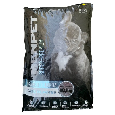 Ração MenPet Super Premium Cães Filhotes Raças Pequenas - 10,1kg + Caminha de Brinde