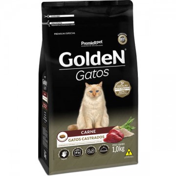 Ração Golden para Gatos Castrados Sabor Carne - 1kg