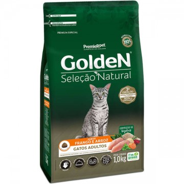 Ração Golden Seleção Natural Gatos Adultos Sabor Frango - 1kg
