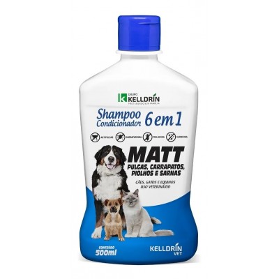Shampoo e Condicionador MATT 6 em 1 para Cães e Gatos - 500mL