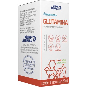 Suplemento Alimentar Glutamina Mundo Animal Nutrisana - 20mL