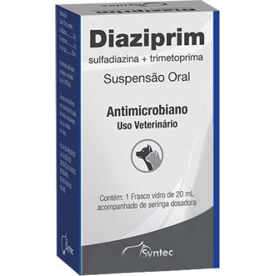 Antibiótico Syntec Diaziprim Oral para Cães e Gatos - 20mL