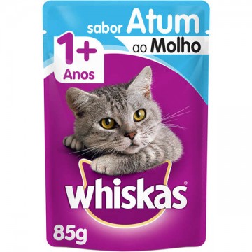 Sachê Whiskas para Gatos Adultos Sabor Atum ao Molho - 85g